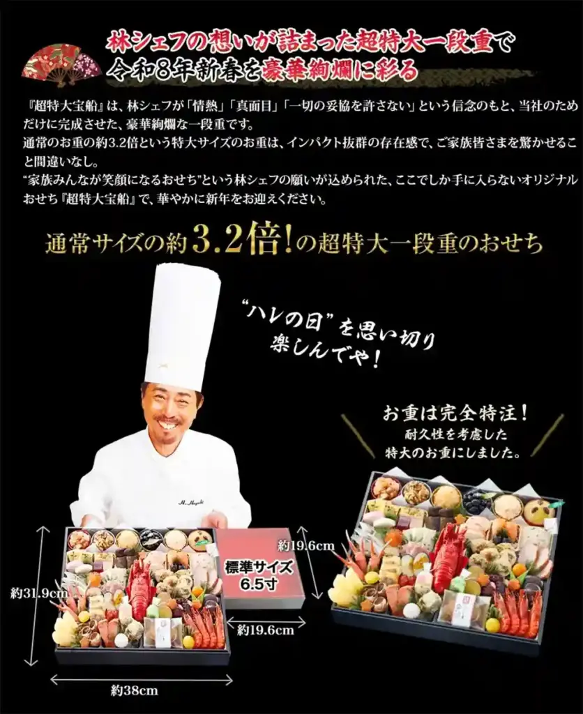 林裕人の御節「超特大宝船」2025年こだわり2