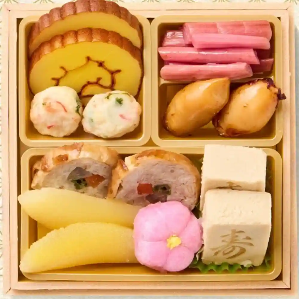 板前魂の御節「春小箱」2025年御重２ズーム