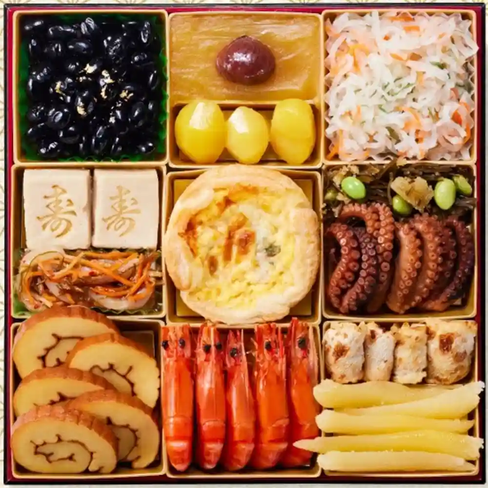 板前魂の御節「琥珀」2025年御重３ズーム