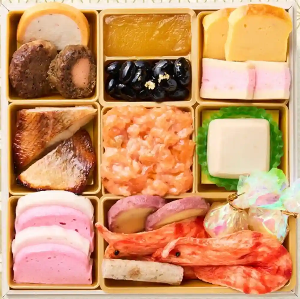 板前魂の御節「やわらかおせち２段重」2025年御重１ズーム