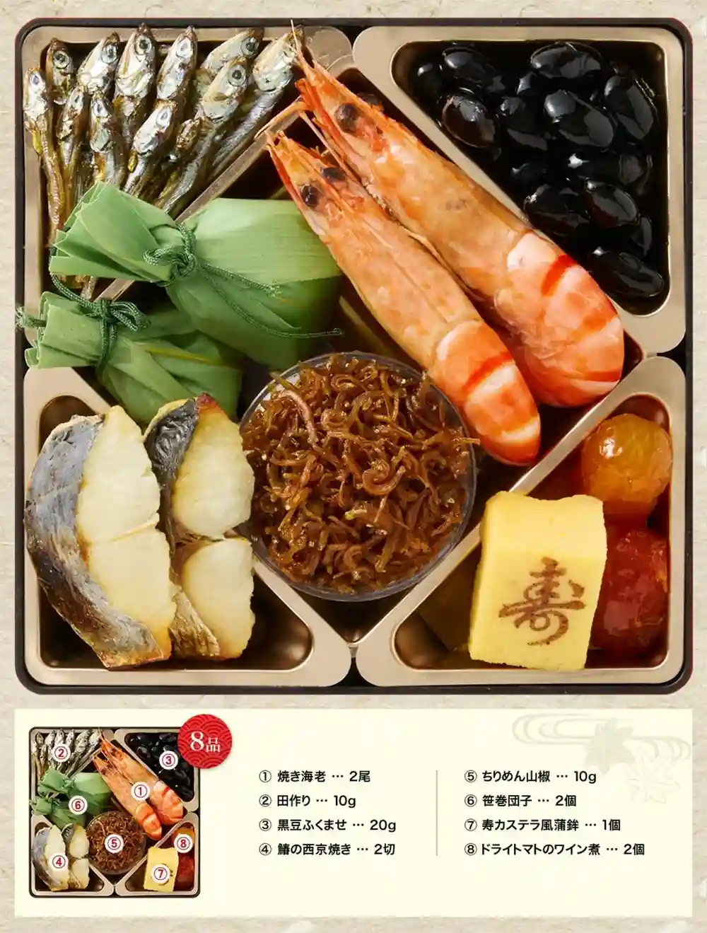 京のむらの御節「錦の伍幸」2025年御重1