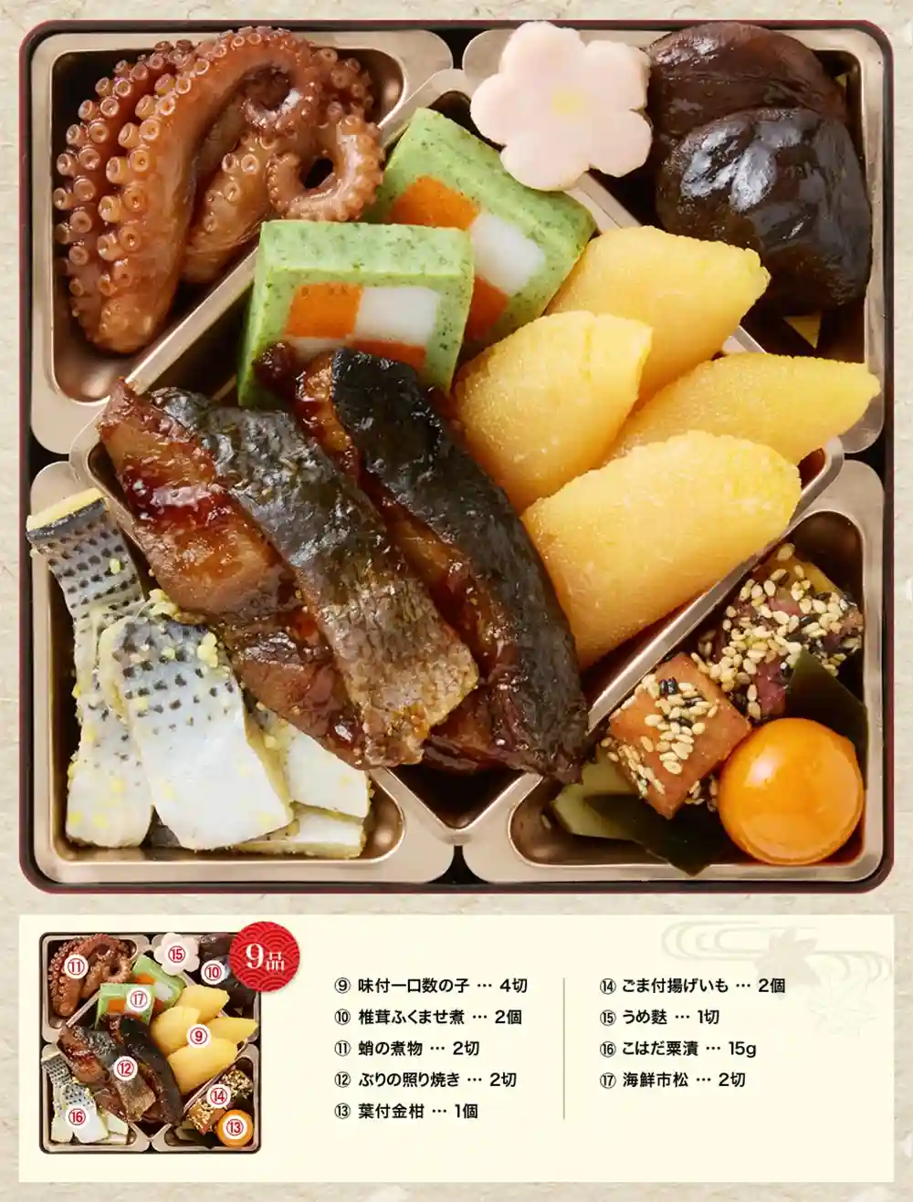 京のむらの御節「錦の伍幸」2025年御重2