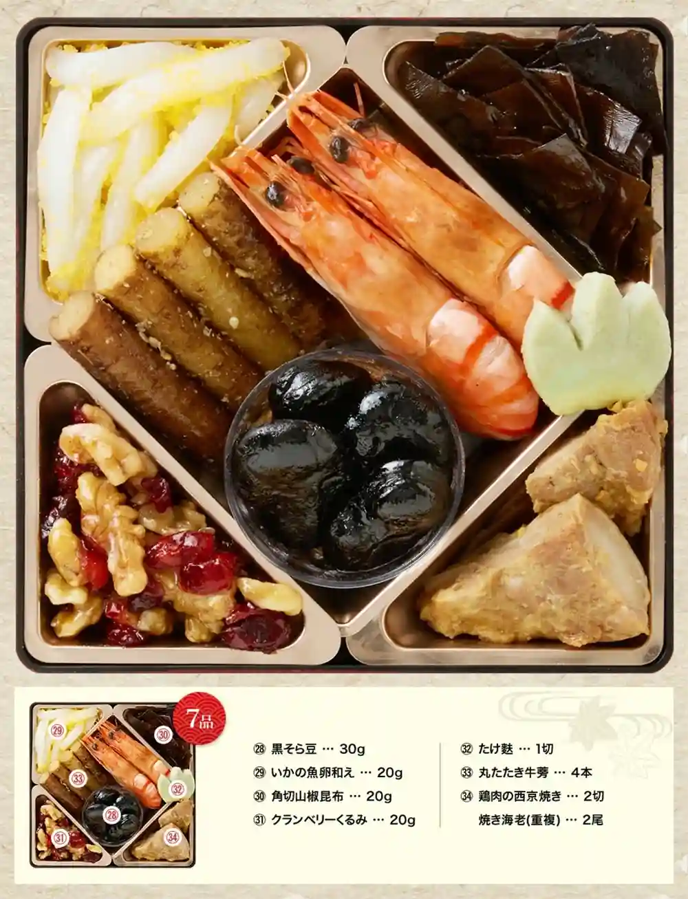 京のむらの御節「錦の伍幸」2025年御重4