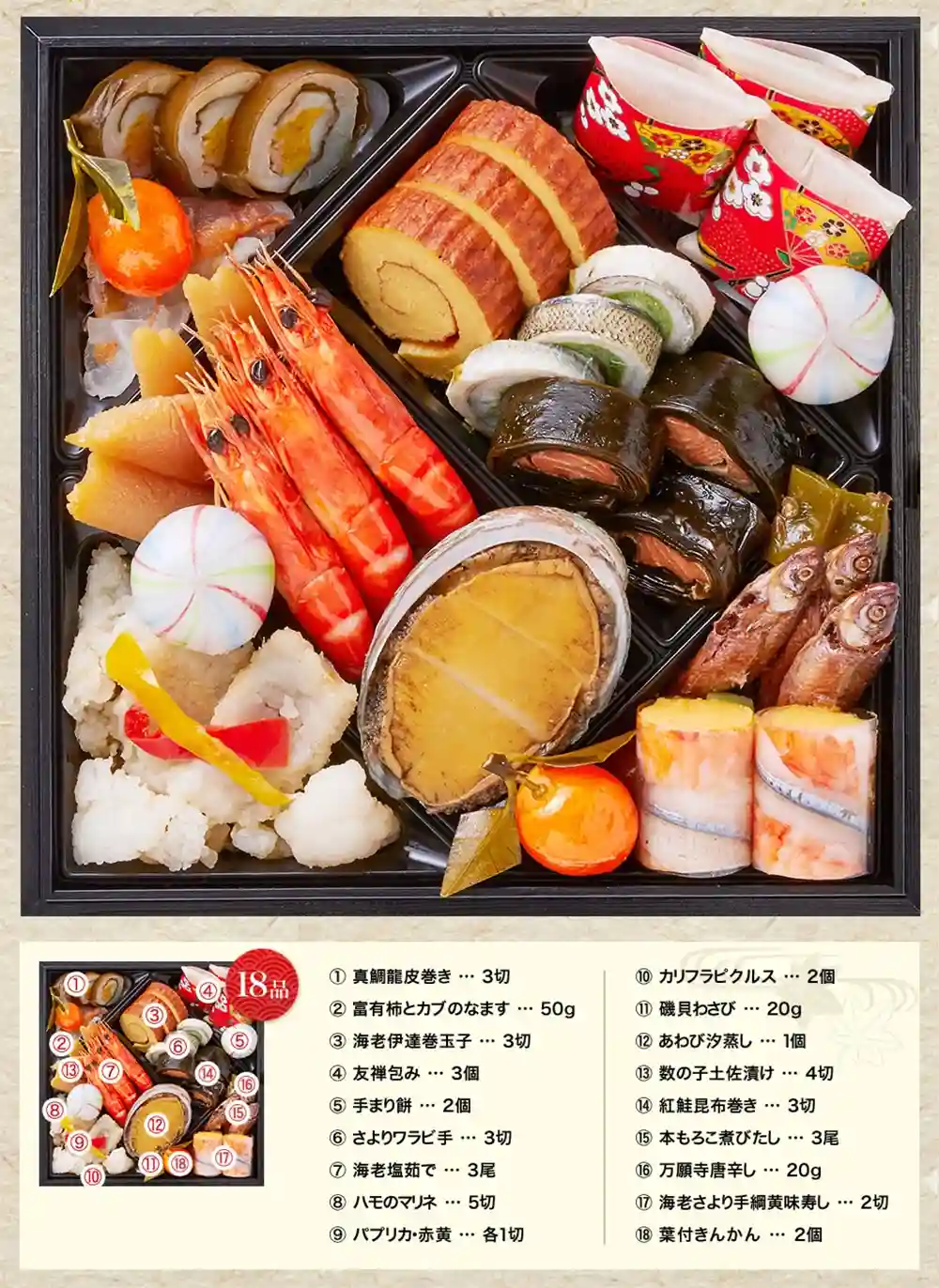 野むら山荘の御節「歳徳仁」2025年御重1