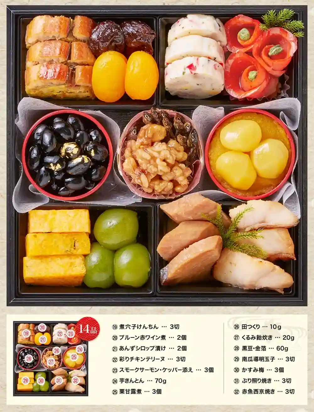 野むら山荘の御節「歳徳仁」2025年御重2