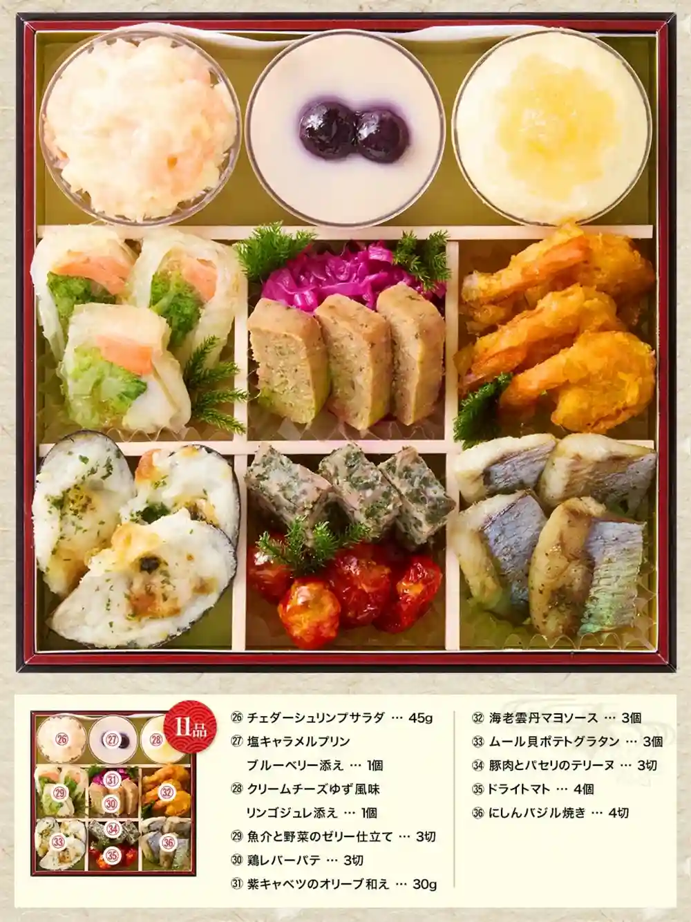 笹岡の御節「恵福」2025年御重３