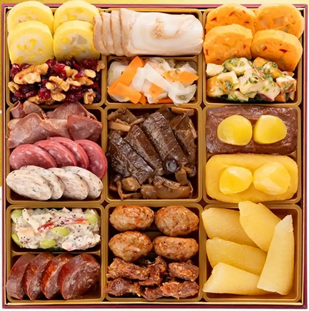 博多久松の御節「Akasaka」2025年御重２ズーム