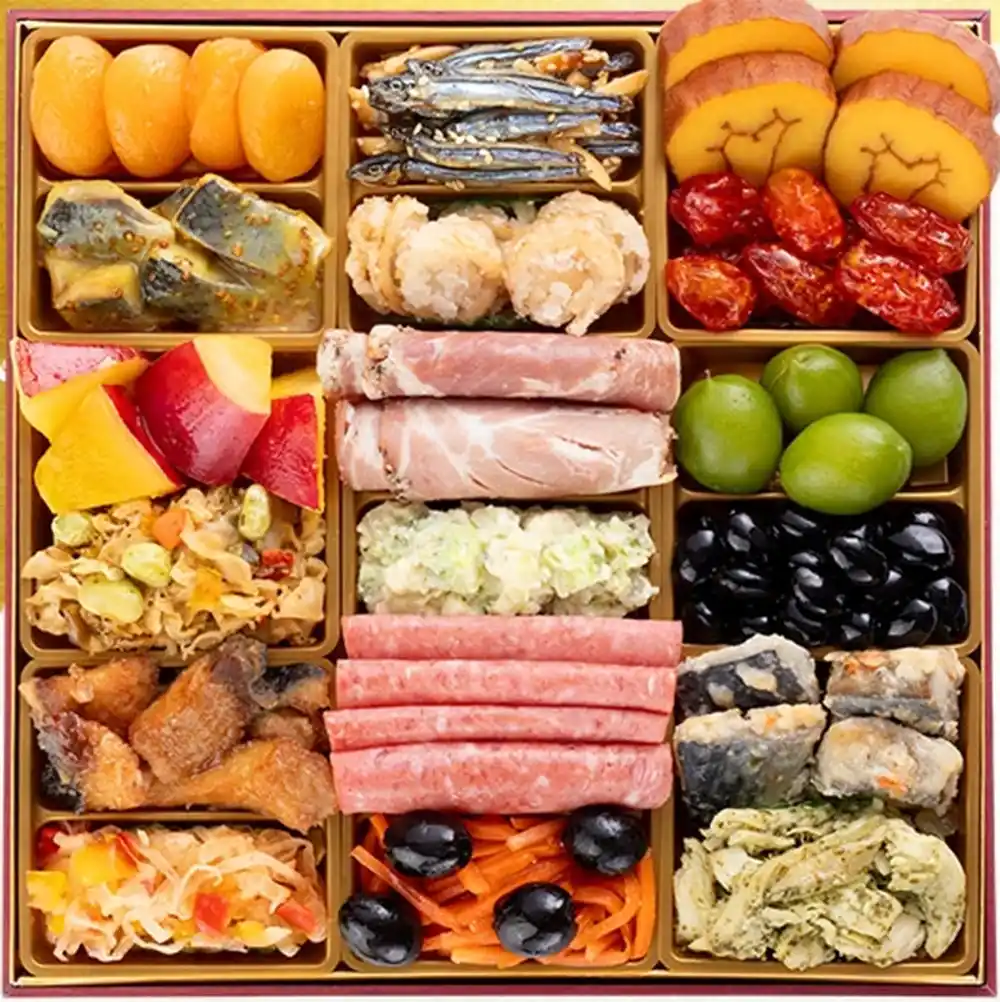 博多久松の御節「Akasaka」2025年御重３ズーム