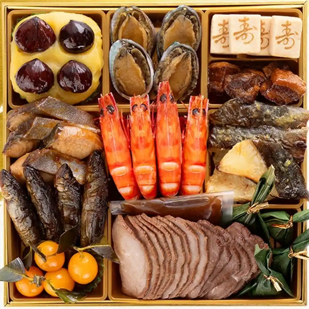 博多久松の御節「宝寿箱」2025年御重１ズーム