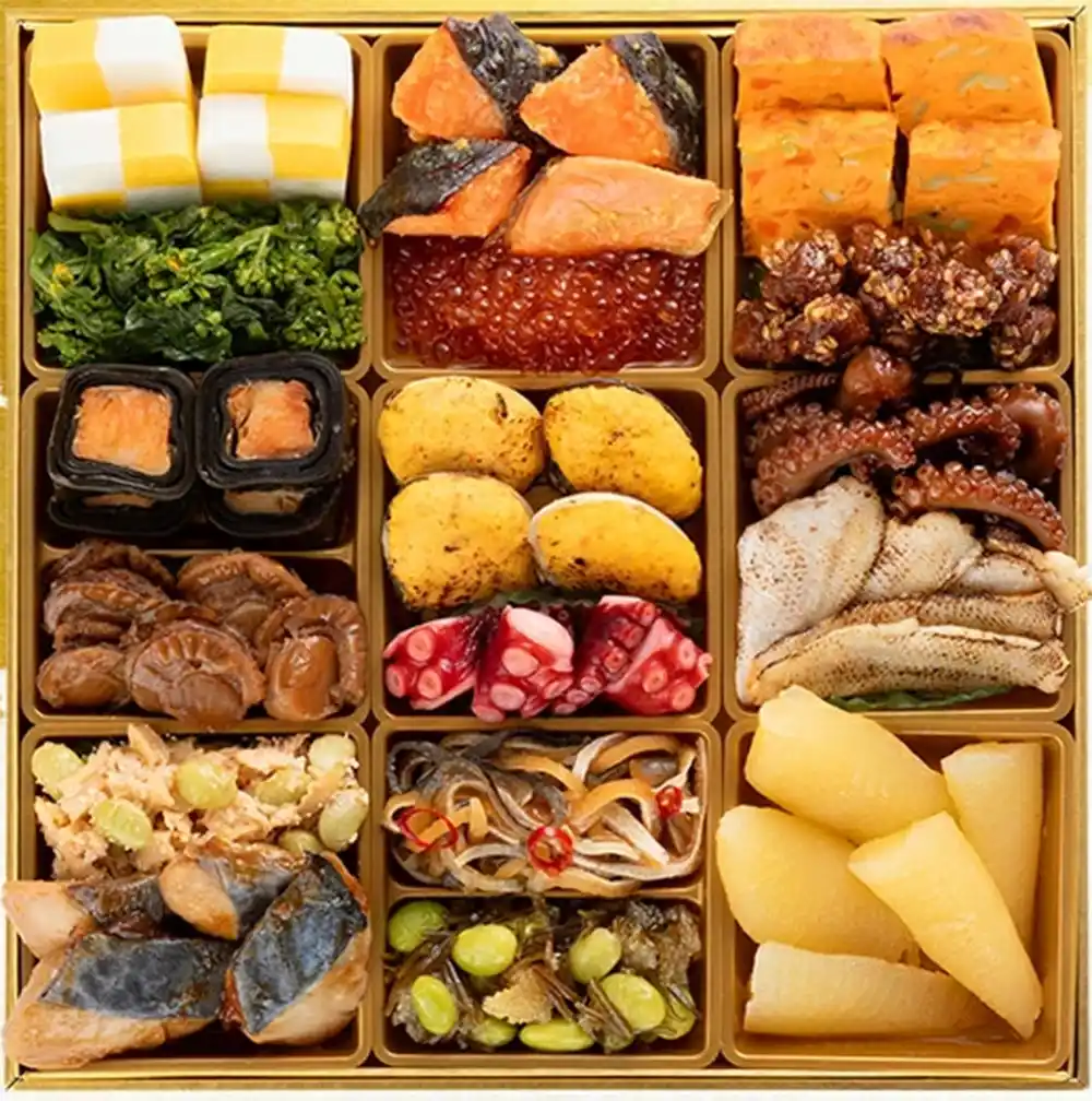 博多久松の御節「宝寿箱」2025年御重２ズーム