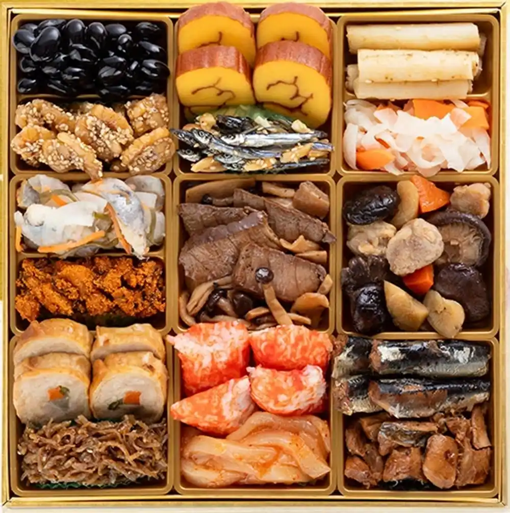 博多久松の御節「宝寿箱」2025年御重３ズーム