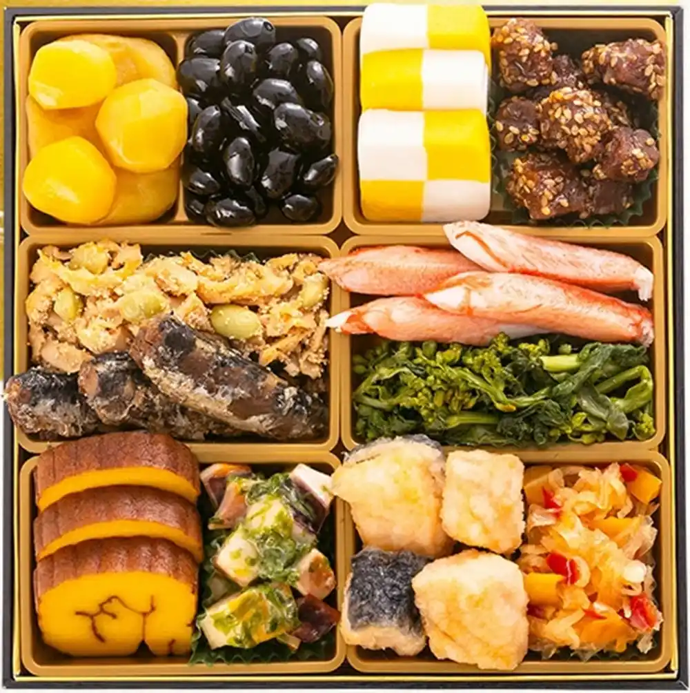 博多久松の御節「舞鶴」2025年御重３ズーム