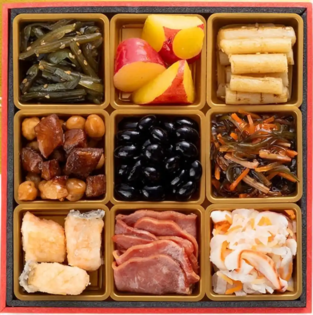 博多久松の御節「六本松」2025年御重３ズーム