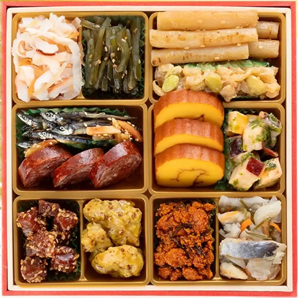 博多久松の御節「白鳥」2025年御重３ズーム