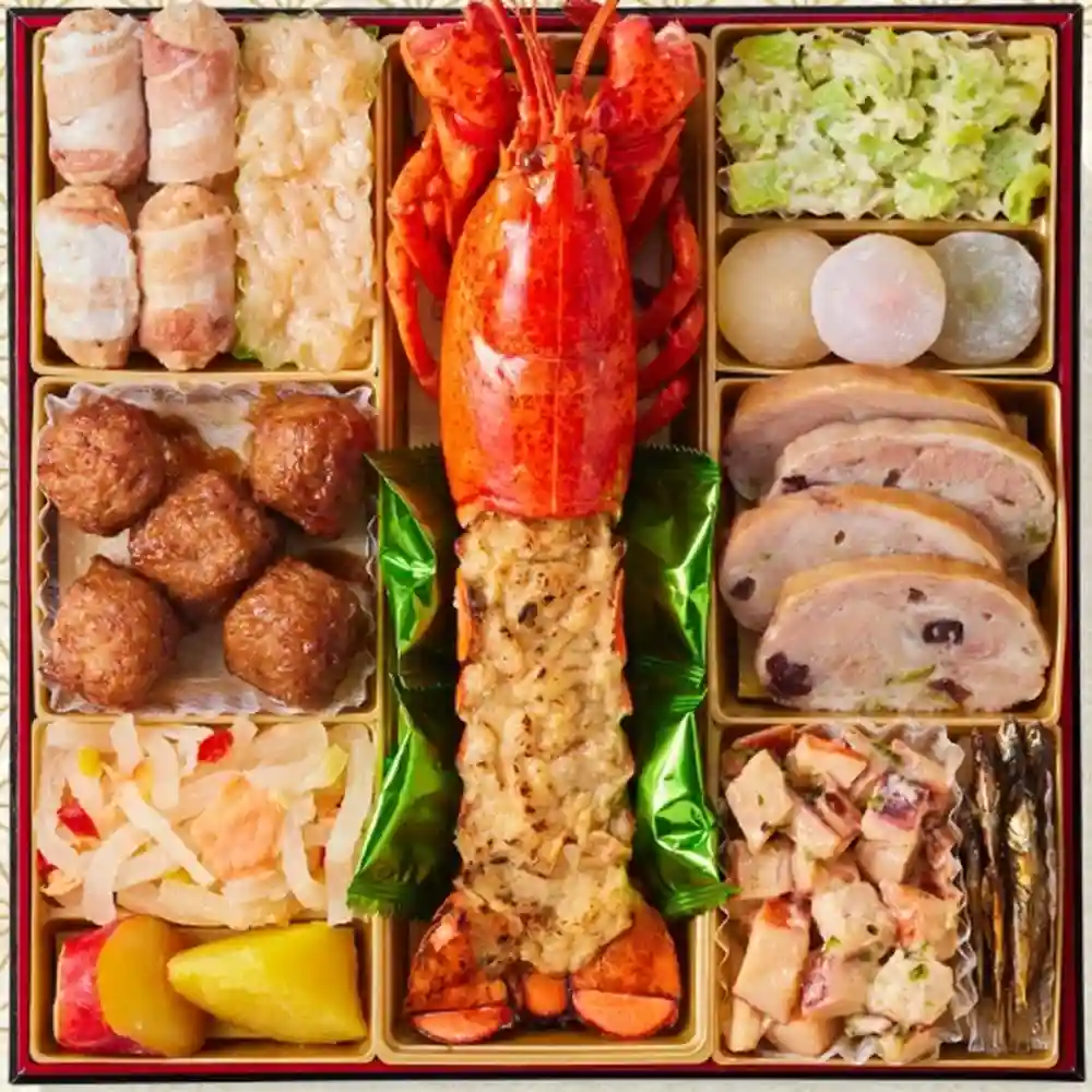 板前魂の御節「富士」2025年御重１ズーム