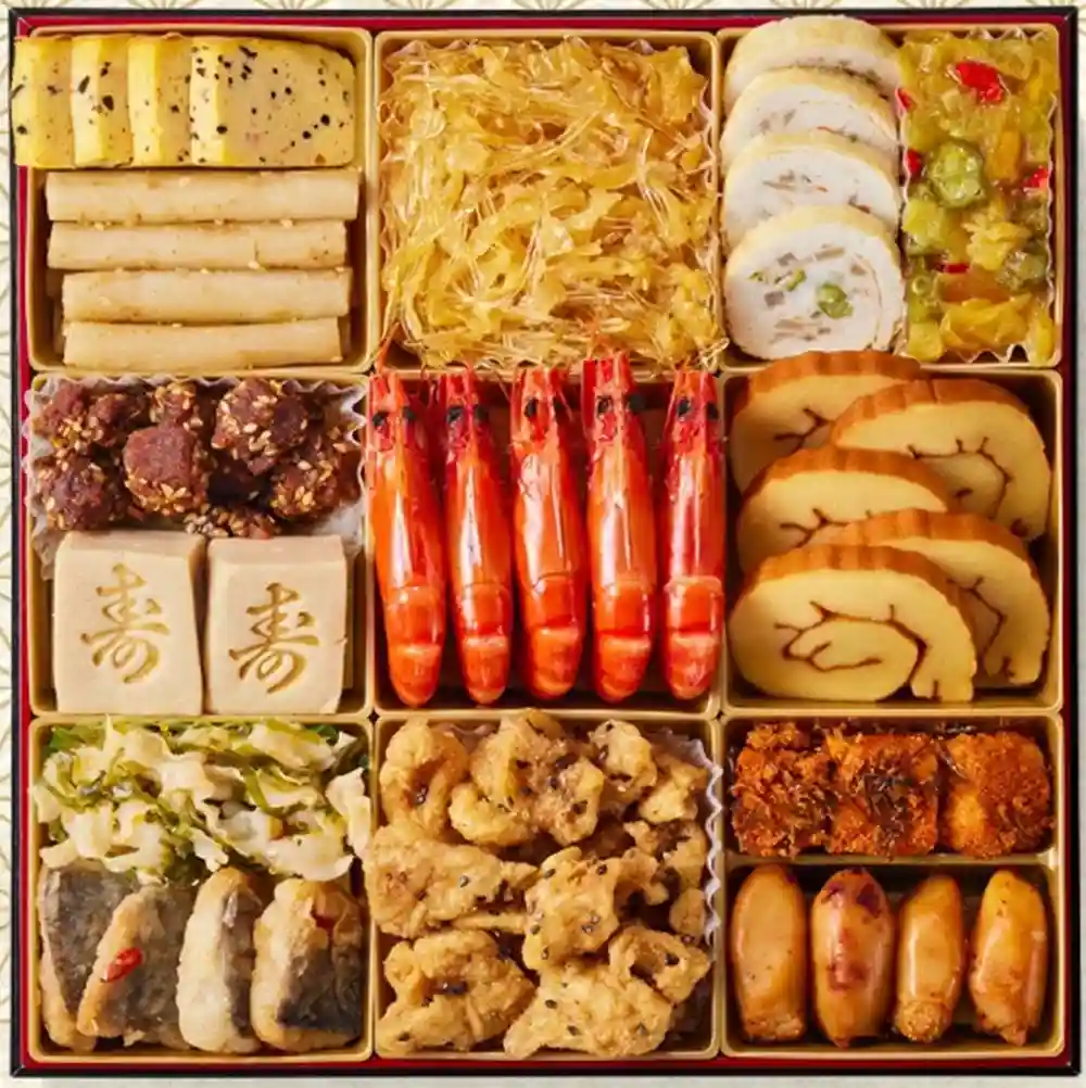 板前魂の御節「富士」2025年御重２ズーム