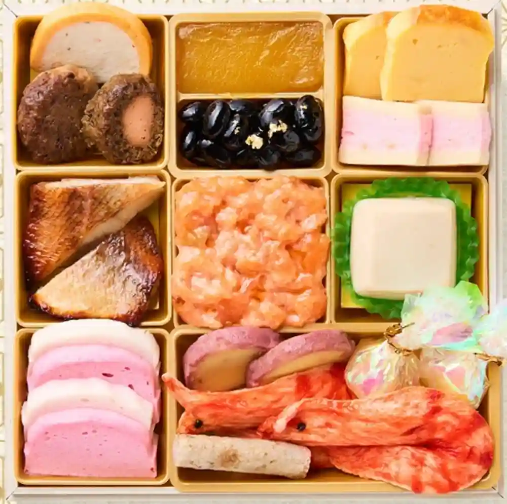 板前魂の御節「やわらかおせち一段重」2025年御重ズーム